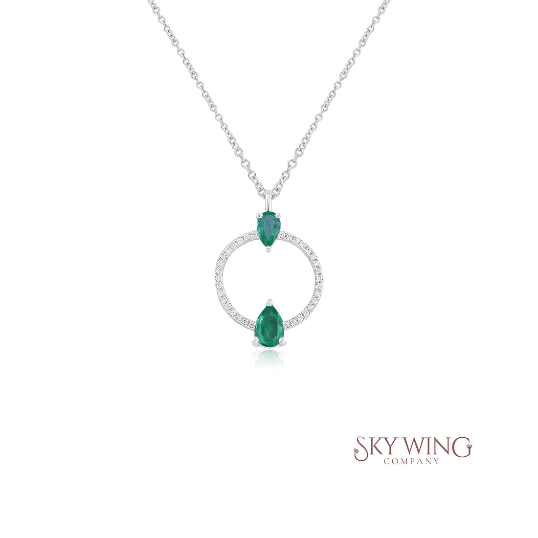 Pear Shaped Emerald Circle